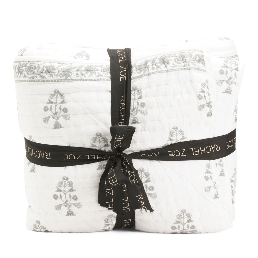🎉LAST PIECE 🎉RACHEL ZOE Block Print Stitch Quilt